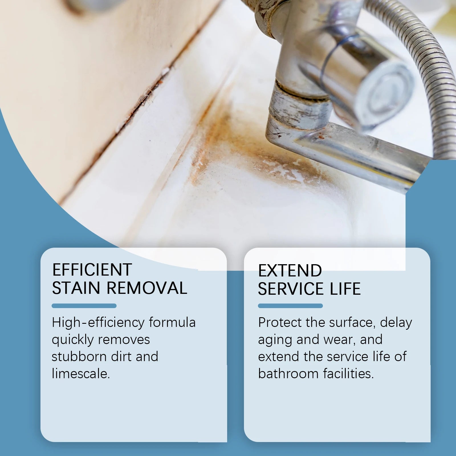 Bathroom Foam Cleaner Stubborn Grime Remover Rust Soften Scale Wall Joint Mold Cleaning Ceramic Tile Water Stain Scale Cleaner Oasis Select