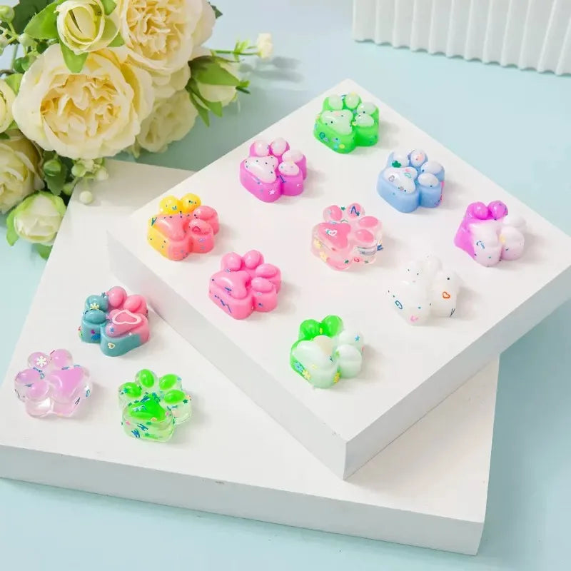 10Pcs Cat Claw Squishy Plush Fidget Toys Sensory Stress Relief Halloween Christmas Stocking Stuffer Party Favors Kids Gifts Oasis Select