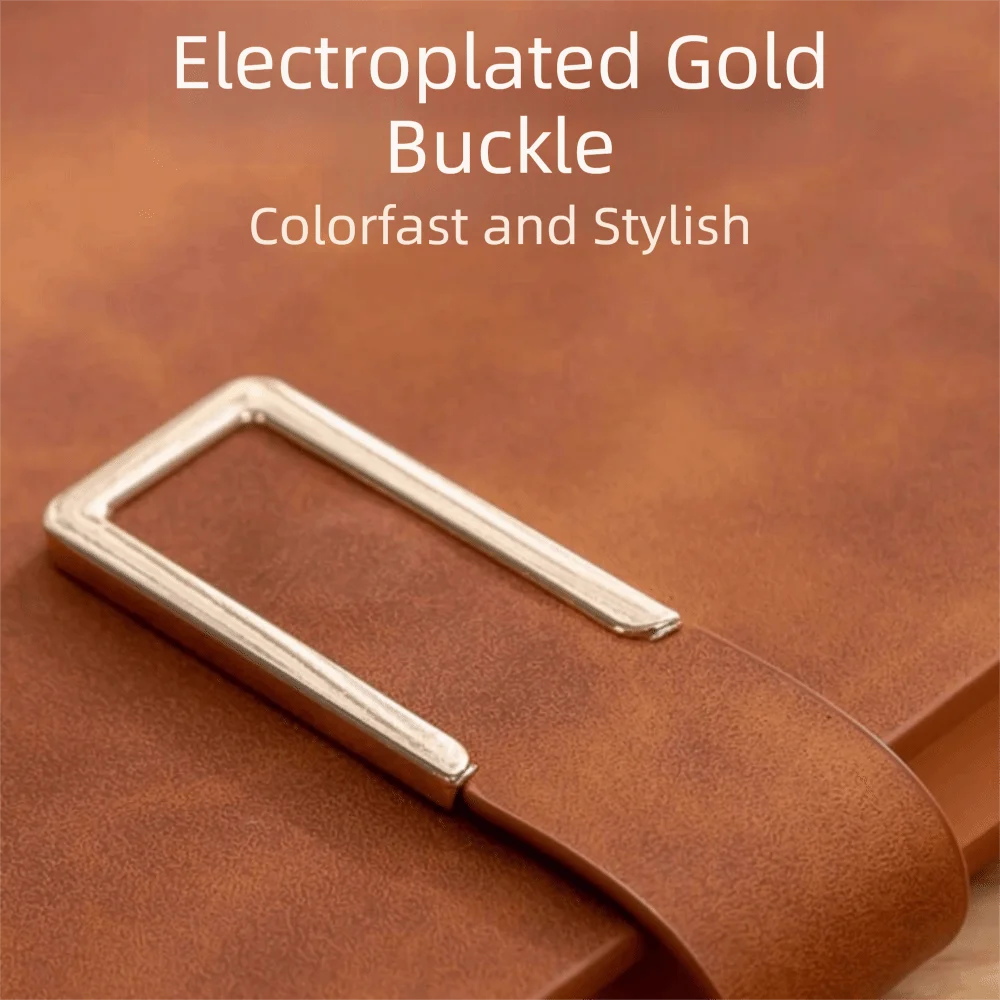 Detachable Metal Clip A5 Notebook 200 Pages 100 Sheets Loose Leaf Notebook Hardcover Leather Cover PU Hardcover Notebook Oasis Select