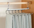 Multi-functional 6 in 1 Pants Hanger for Clothes Rack Adjustable Closet Organizer Trouser Storage Rack Pants Tie Storage Shelf Oasis Select Light Grey 6 Layers
