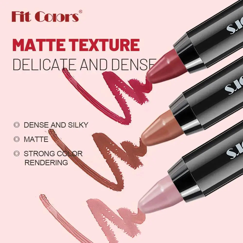 Waterproof Matte Lip Liner Pen Grey Pink Nude Non Stick Cup Long Lasting Contour Tint Crayon Lipstick Sexy Red Makeup Cosmetic Oasis Select