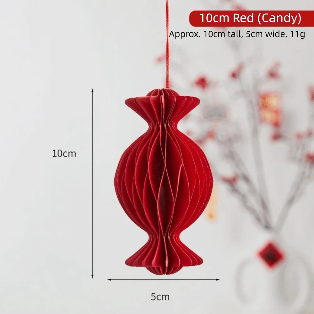 Red Honeycomb Paper Hanging Decoration with Tassel | New Year