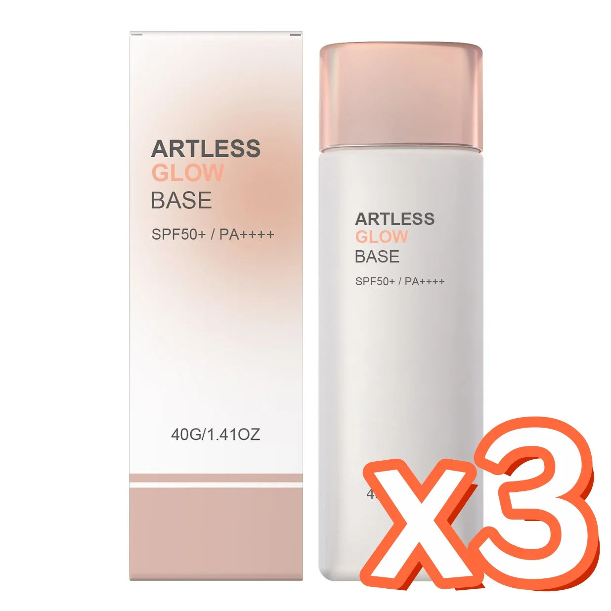 Hydrating Color-Adjusting Foundation SPF 15 Natural Coverage Invisible Face Pores Lightweight Sunscreen Primer Makeup Base Cream Oasis Select 40g Boxed x3PCS