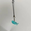 Jelly Sea Creature Phone Charms Blue Shark Sea Hare Black Whale Pink Axolotl Fish Phone Chain Cute Accessories Lanyard Keychain Oasis Select Blue whale