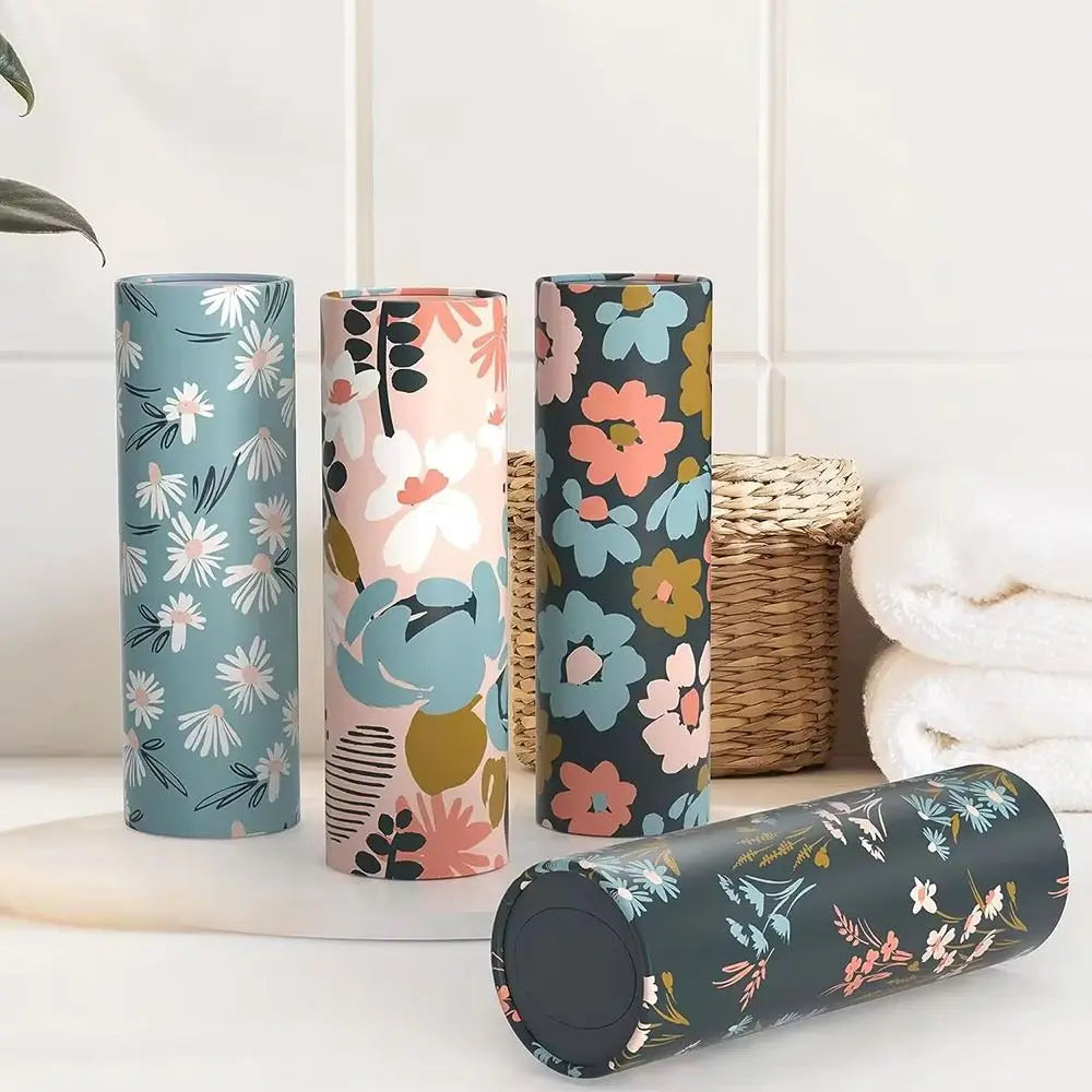 1Pcs Durable 3 Layers Car Home Tissues Holder with Flower Paper Facial Tissue Container Cylinder Box Car Interior Oasis Select