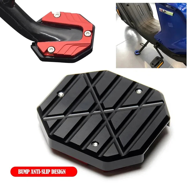 1/2/4pcs Universal Bicycle Foot Extension Kickstand Accessories Motorcycle Side Stand Cover Aluminum Alloy Motorcycle Stands Pad Oasis Select