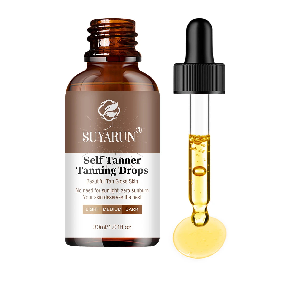 SUYARUN Sunless Tanning Serum | Buildable Glow, All Skin Tones