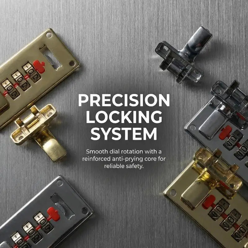3-Digit Combination Lock 65*29mm Password Lock Latch Keyless Jewelry Wooden Box Fixed Lock Suitcase Coded Locks Hardware Oasis Select