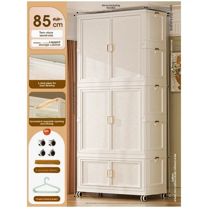 Multi-functional Wardrobe Baby Baby Storage Cabinet Children's Wardrobe Storage Box Organizing Box Household Snacks Toy Locker Oasis Select