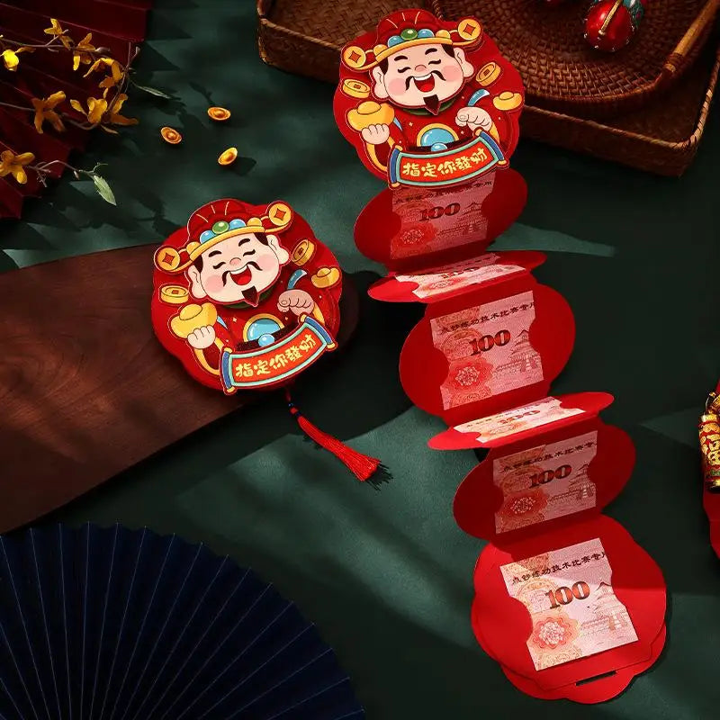 1Pcs Chinese Traditional Lucky Red Money Pouch 2026 Horse Year Cartoon Hongbag New Year Red Envelope New Year Gifts Oasis Select A3