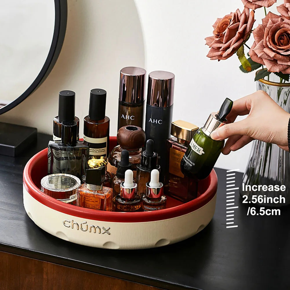 Desktop storage box, 360-degree rotating makeup organizer, perfect for bedrooms, living rooms, and bathrooms, stylish design Oasis Select