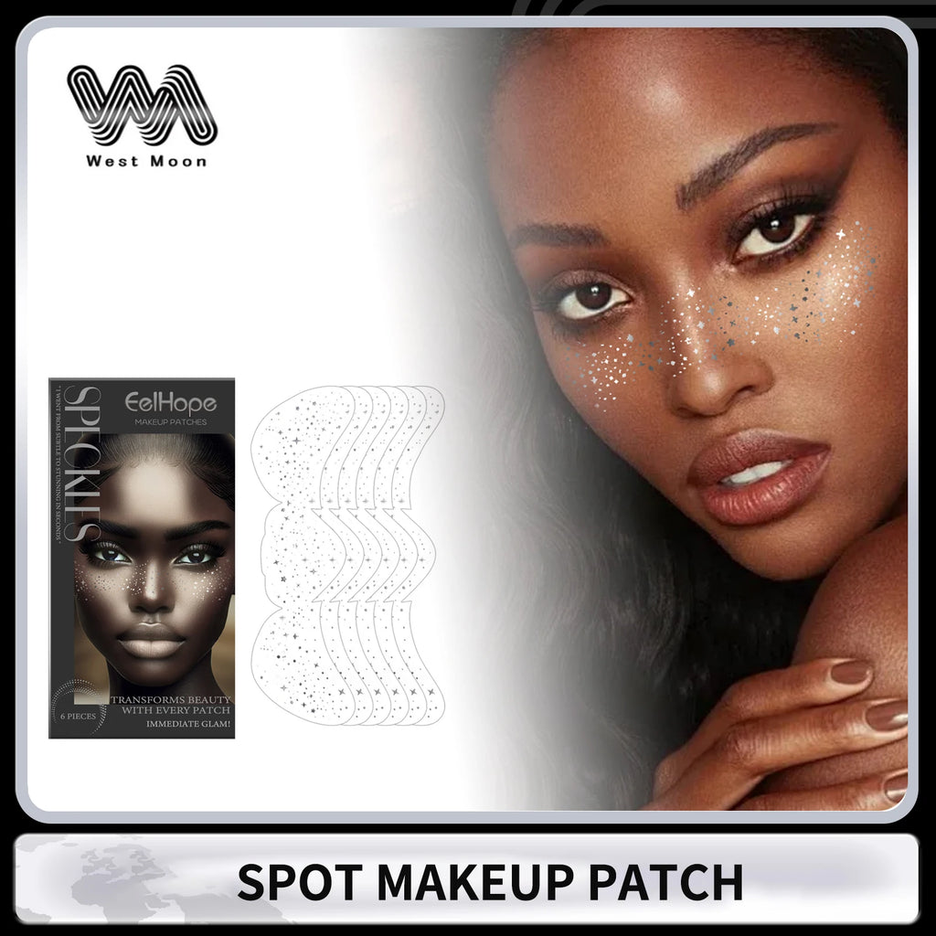Spot Makeup Patch Temporary Freckles Glitter and Dots for Women Glitter Face Decals for Music Festival Women Holiday Music Party Oasis Select