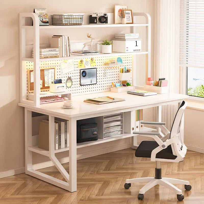 Computer desk, bookshelf, integrated bedroom, learning and writing desk, multi-functional desk with hole board Oasis Select