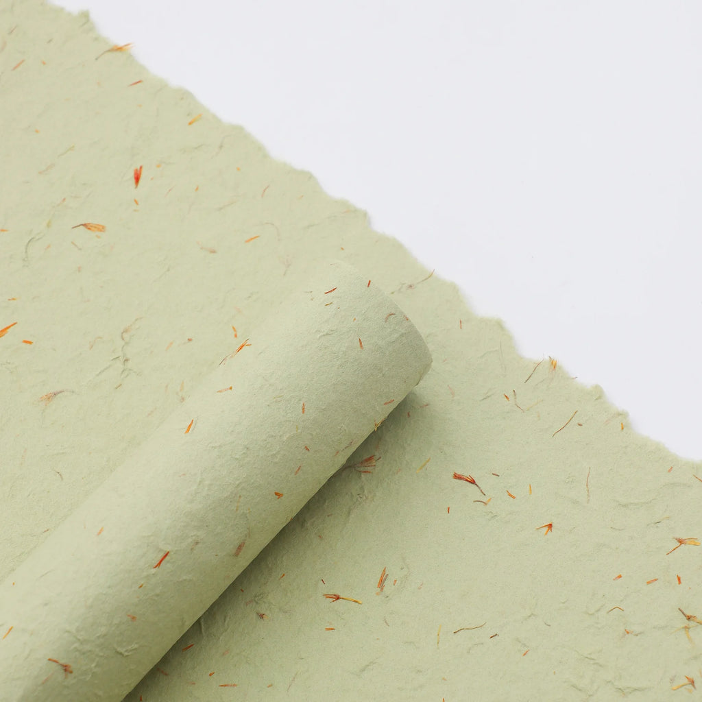 4 Pieces 50 X 70cm Mother's Day Petals Dongba Paper Handmade Retro Texture Packaging Papers Flower Bouquet DIY Packaging Oasis Select Mint Green2