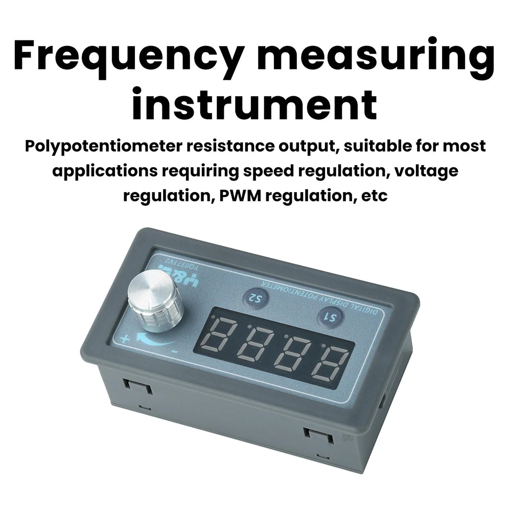 4-Digit Digital Display Potentiometer Frequency Meter Adjustable Resistor PLC Inverter With LED Screen 1K/5K/10K Resistance Oasis Select