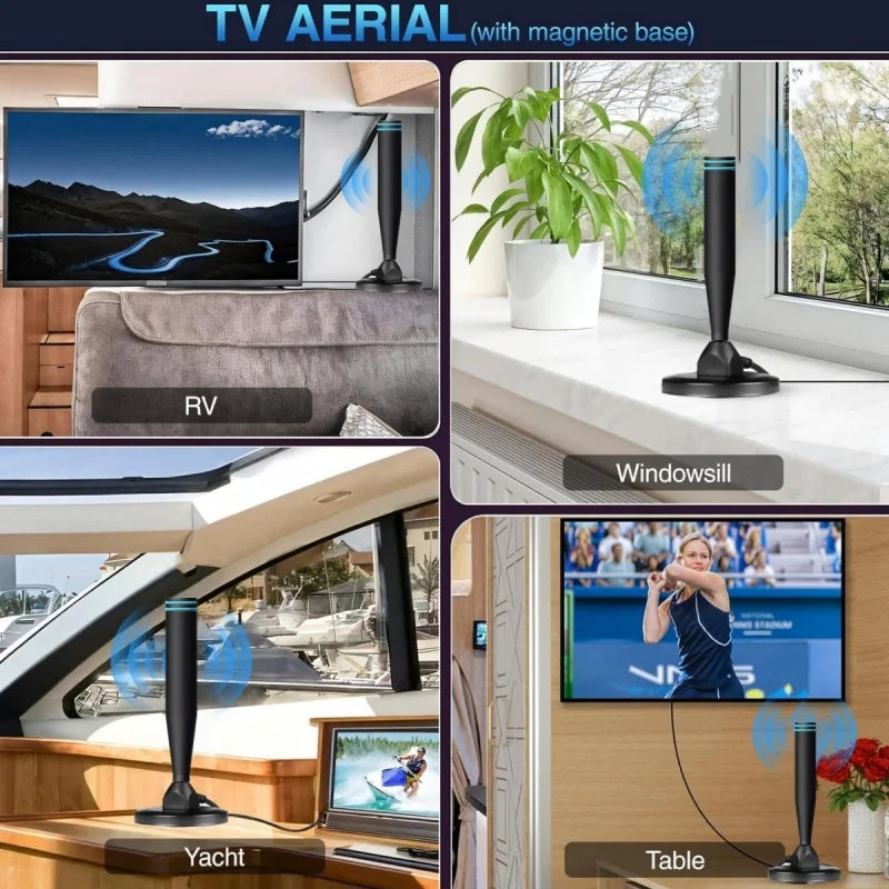 Indoor/Outdoor Suction Cup Digital TV Antenna DTMB Antenna for Home Use Popular Cross-Border Terrestrial Digital TV Antenna Oasis Select