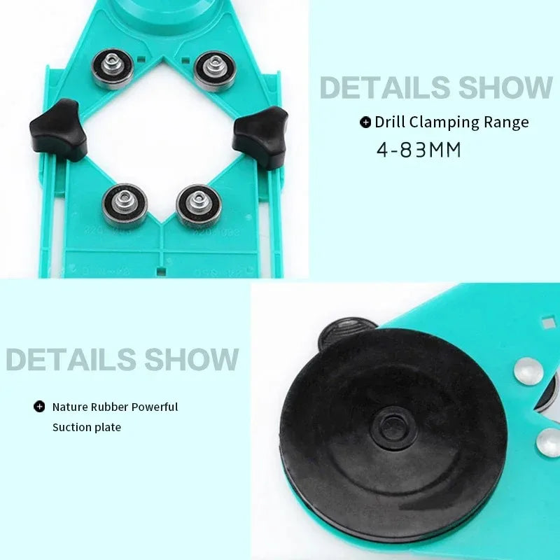 Marble Tile Hole Locator Saw Core Bit Guide Opening Adjustable Hole Saw Core Bit Guide With Vacuum Base Suction Plate Oasis Select