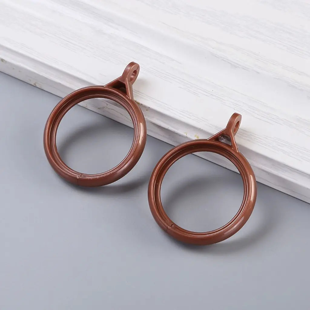 Elegant Strong Solid Color Simple Mute Thicken Curtain Rings Hanging Loop Buckle Roman Rod Clip Hook Curtain Accessories Oasis Select wine red