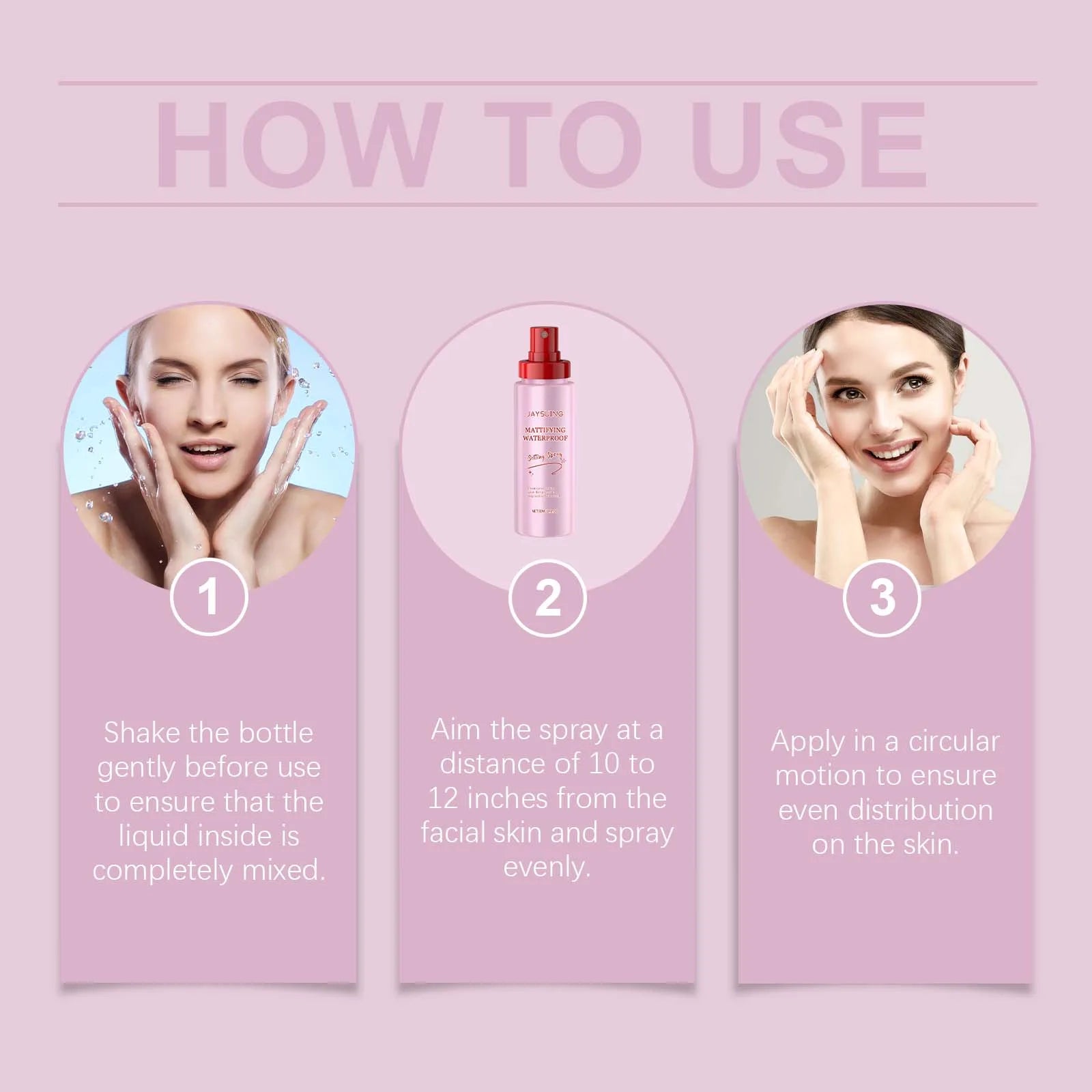 Makeup Setting Spray Waterproof Sweat-Proof Flawless Matte Effect All Day Refreshing Oil Control Non-sticky Makeup Fixing Mist Oasis Select