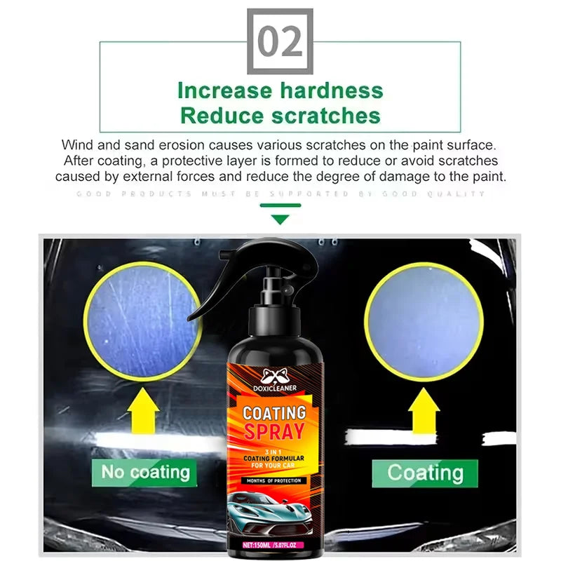 DOXICLEANER 3-in-1 Car Coating Spray – Polish, Shine & Repair Car Detailing Spray Oasis Select