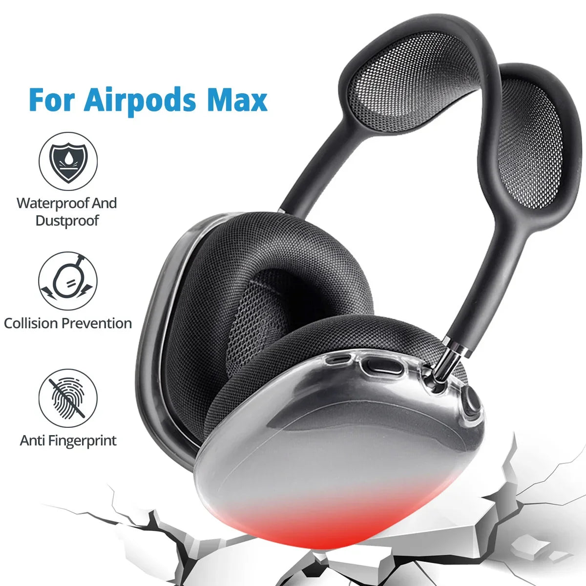 For AirPods Max Transparent Case Soft TPU Anti-Scratch Cover Sleeve Protective Cases For Apple AirPods Max Headphone Accessories Oasis Select