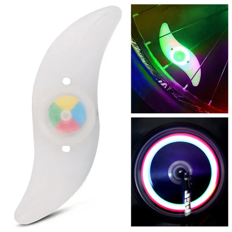 LED Bike Wheel Light 3 Mode Bike Wheel Spoke Light Waterproof Bike Safety Warning Tire Light Easy To Install Bicycle Accessories Oasis Select Colorful
