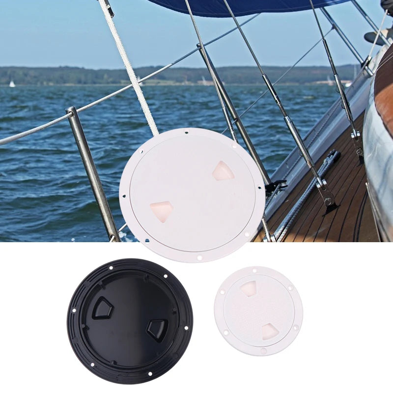 ABS Plastic Round Non-Slip Inspection Hatches Screw Out Access Hatch Cover 4'' 6'' 8'' With Detachable Cover For Kayaks Yacht Oasis Select