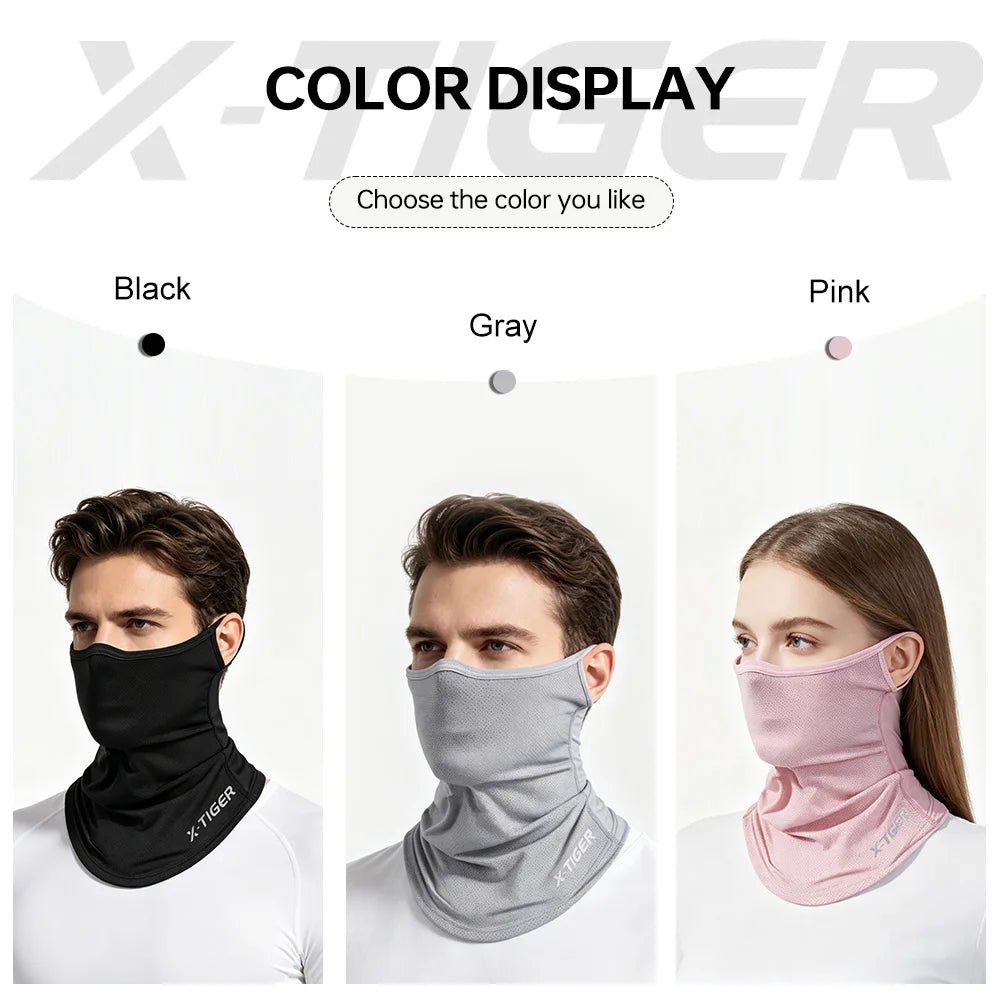 X-TIGER Summer Breathable Cycling Face Mask Outdoor Fishing UV protection Ice Silk Face Mask Unisex MTB Road Bike Mask Scarf Oasis Select