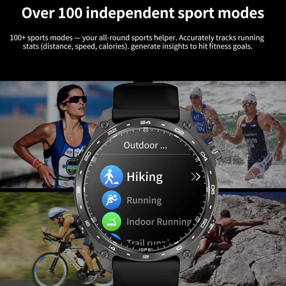 Outdoor Smart Watches GPS Sports App Download 4GB Memory Smartwatch Men Offline Map Waterproof MP3 MP4 LED Lighting Blue Tooth Oasis Select