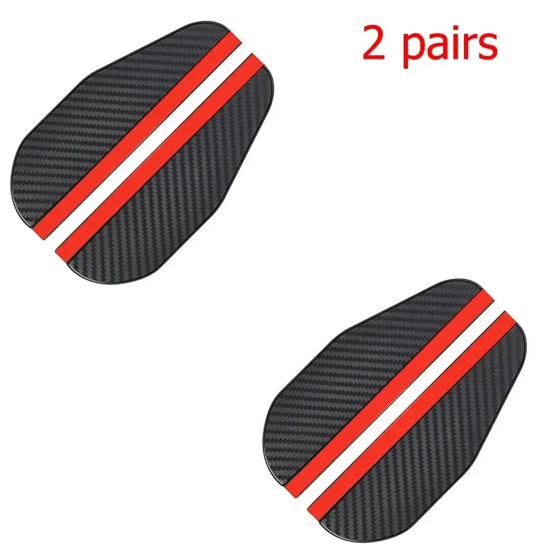 1-4pairs Car Rearview Mirror Rain Eyebrow Visor Carbon Fiber Car Rearview Side Snow Sun Visor Rain Cover Car Mirror Accessories Oasis Select 2pairs Black