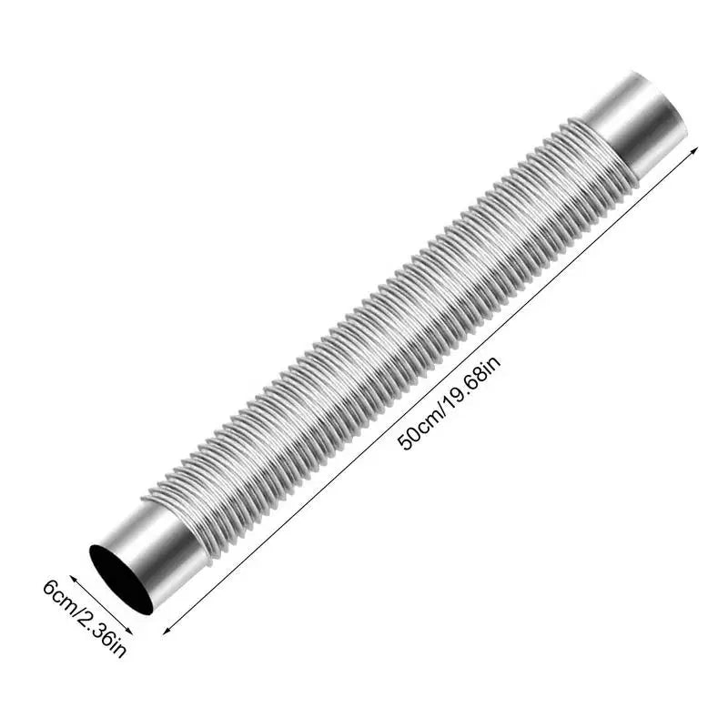 Wood Stove Pipe Stainless Steel Flexible Flue Exhaust Stove Pipe Adjustable Ducting Dryer Vent Hose for Pellet Stove Air Intake Oasis Select