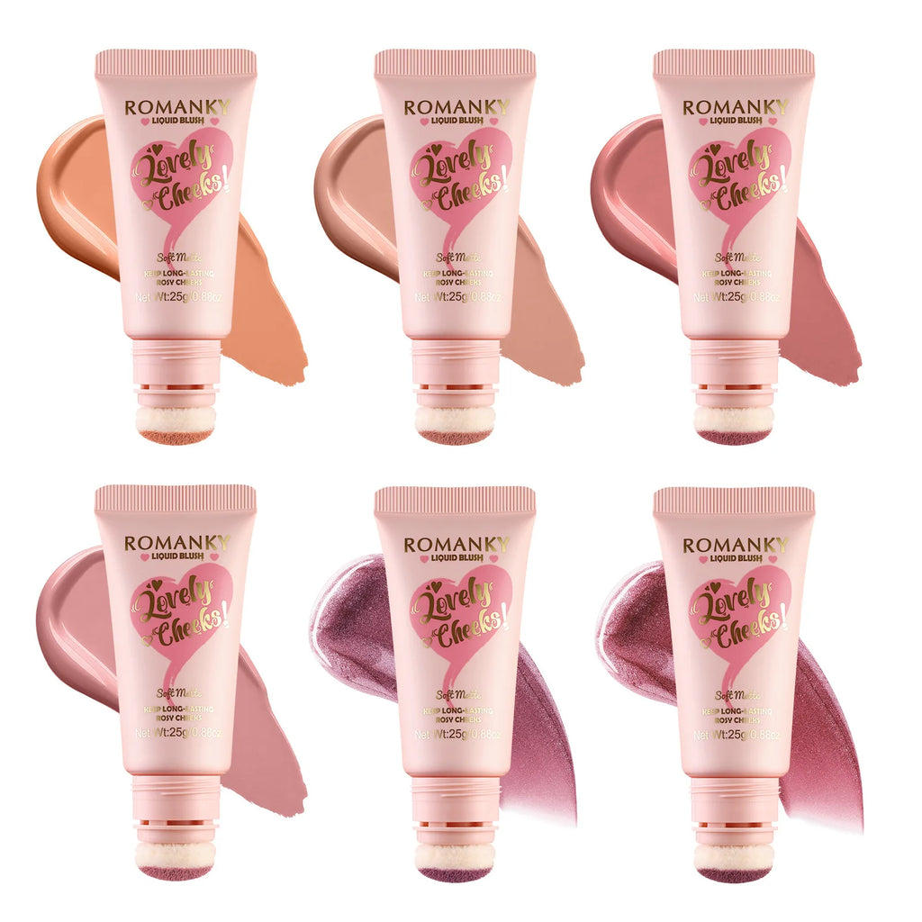 Velvet 6-Color Blush Stick | Pearl Shimmer Lips & Cheeks Blush Stick Oasis Select