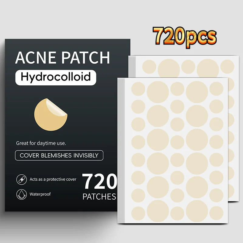 24-720pcs Hydrocolloid Invisible Breathable Pimple Patch Acne Removal Acne Cover Face Spot Pimple Patch Skin Care Stickers Oasis Select MR-09