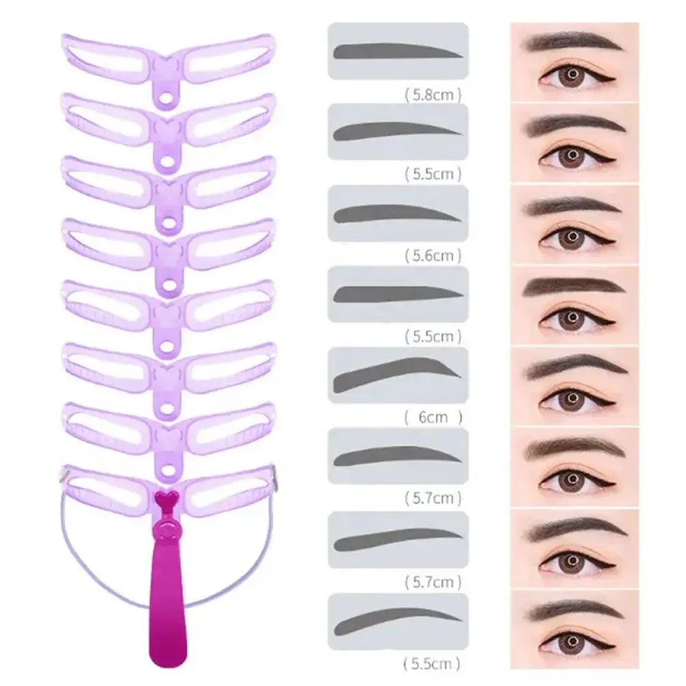 8-in-1 Reusable Eyebrow Stencil Kit – Brow Shaping Tool Eyebrow Stencil Kit Oasis Select
