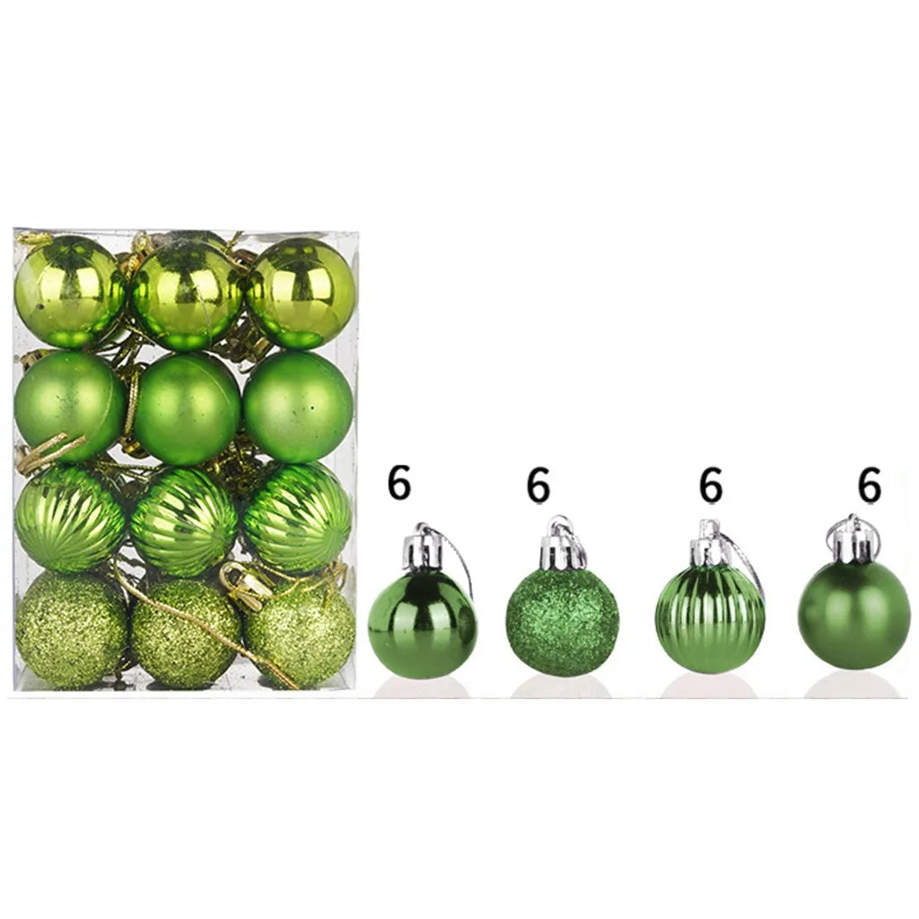 30mm Christmas Xmas Tree Ball Bauble Hanging Home Party Ornament Decor 24pc Tree Decoration Balls Xmas Party Hanging Pendant Oasis Select F 3cm