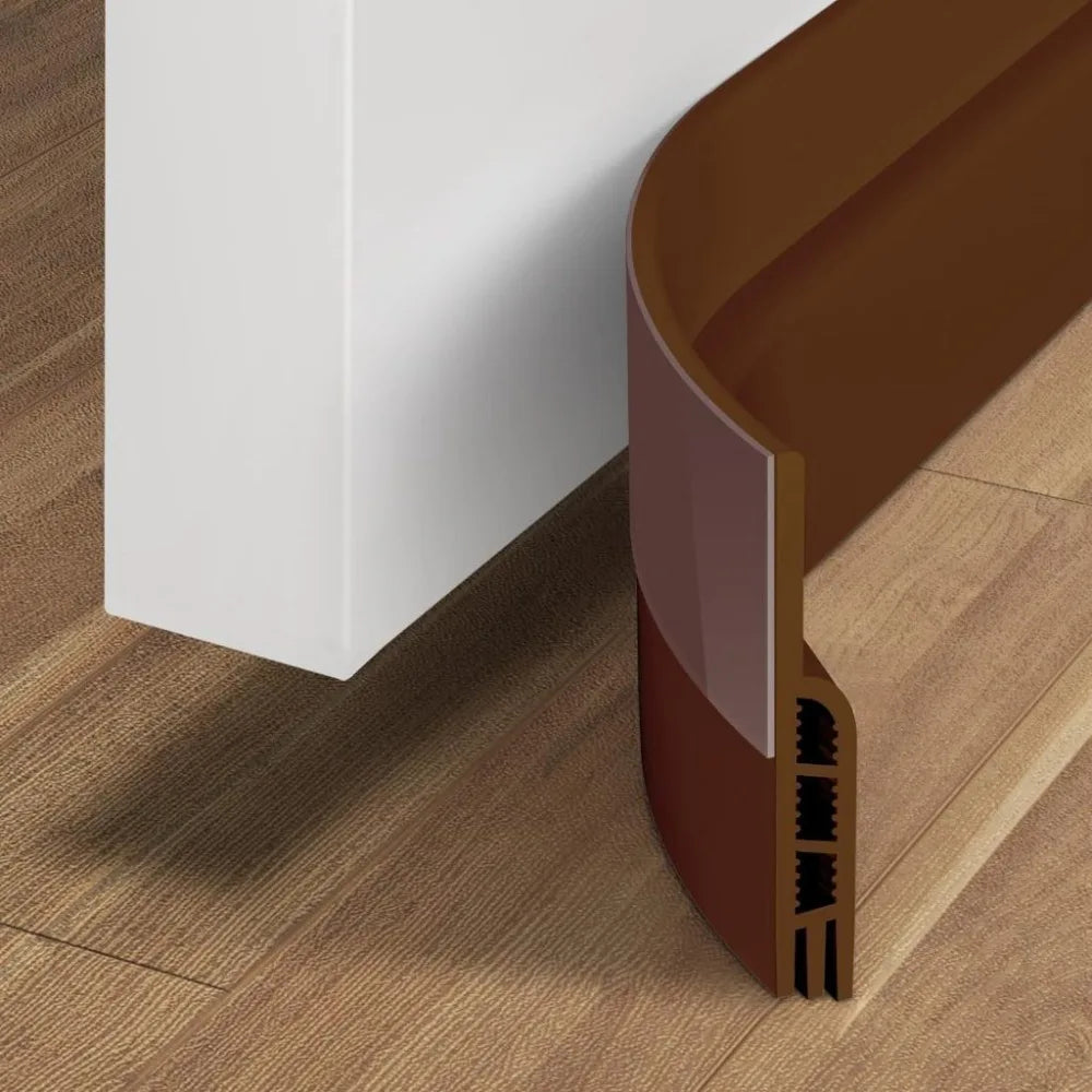 Self Adhesive Door Bottom Seal Strip Winter-Proof Dust-Proof Door Weather Stripping Strong Adhesive Noise Stopper Oasis Select Brown