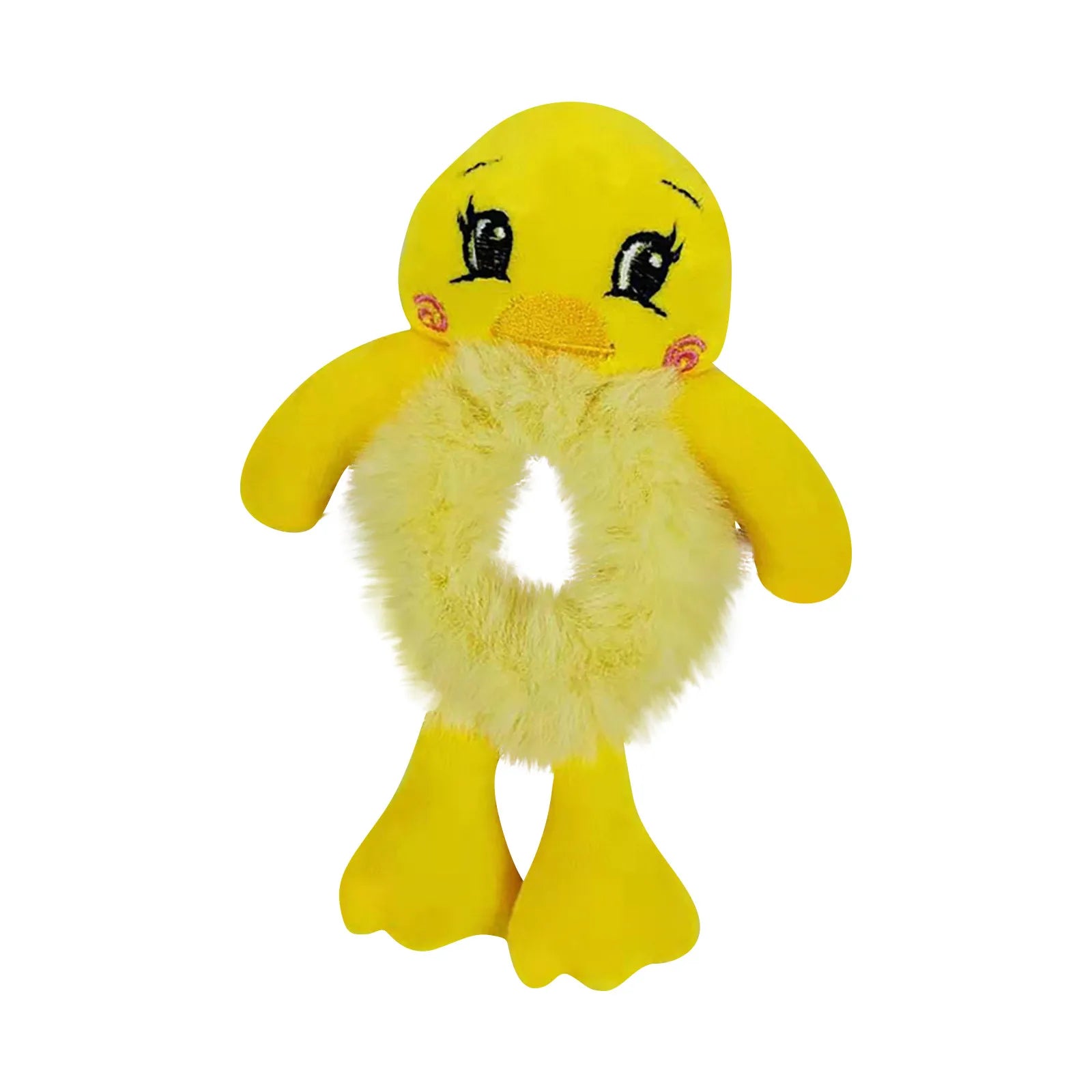 Cute 3D Cartoon Plush Hair Tie for Girls & Women | Ponytail Plush Hair Tie Oasis Select Yellow