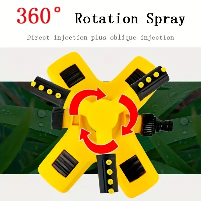 360° Rotating Lawn Sprinkler, Automatic Watering System with Triple Nozzle, Adjustable Irrigation for Garden/Yard,Lawn Sprinkler Oasis Select