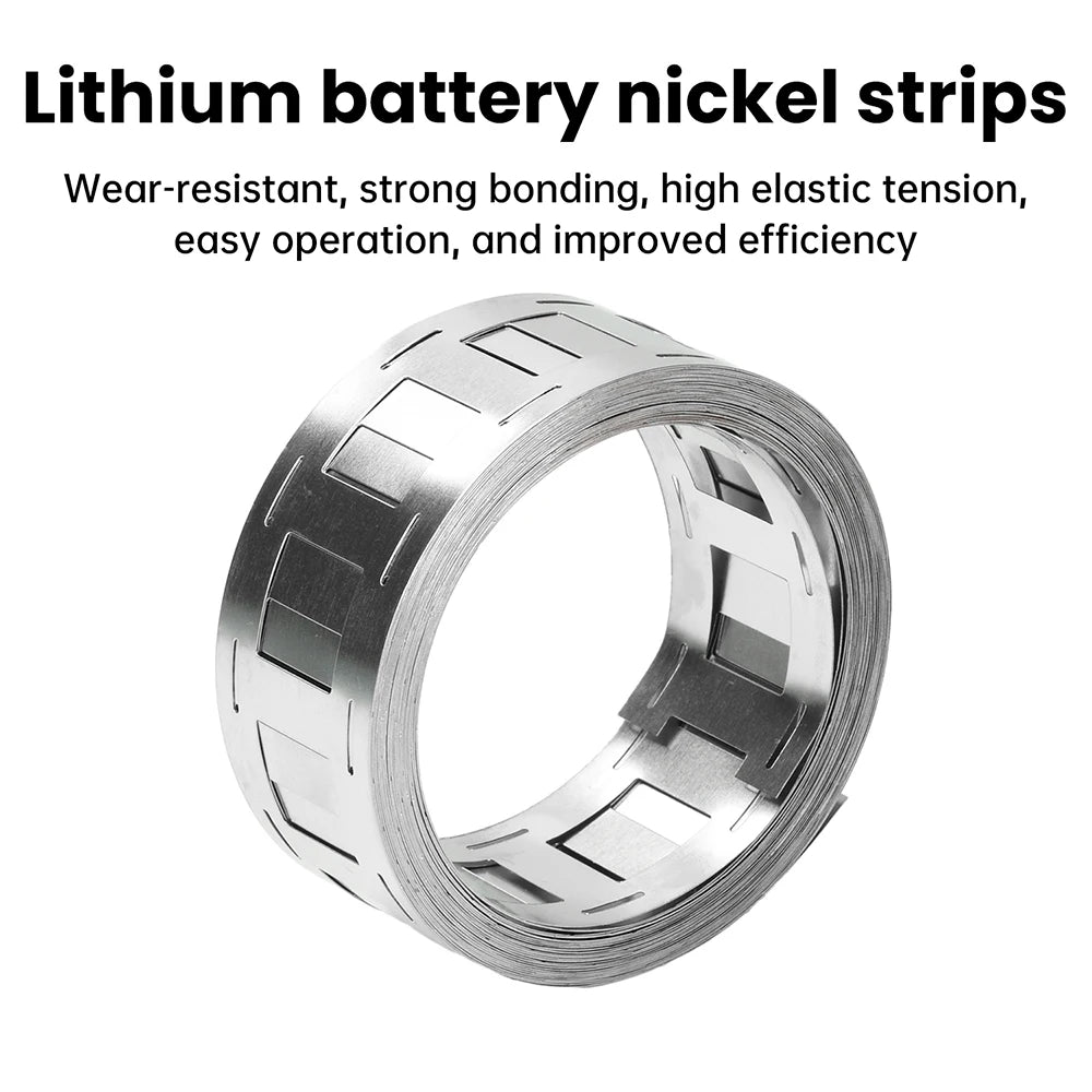 5M 2P Nickel Strip 0.15x27mm Nickel Plating Strip For Spot Welder 18650/21700 Lithium Battery Connector Welding Oasis Select