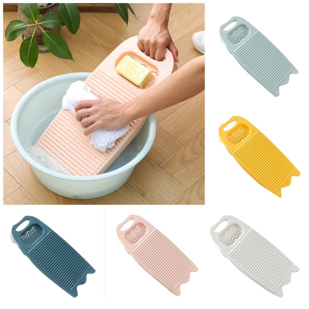 Wash Board Thickened Hand Wash Laundry Boards Dirty Clothes Washboard with Soap Holder Design for Underwear Lingerie Cleaning Oasis Select