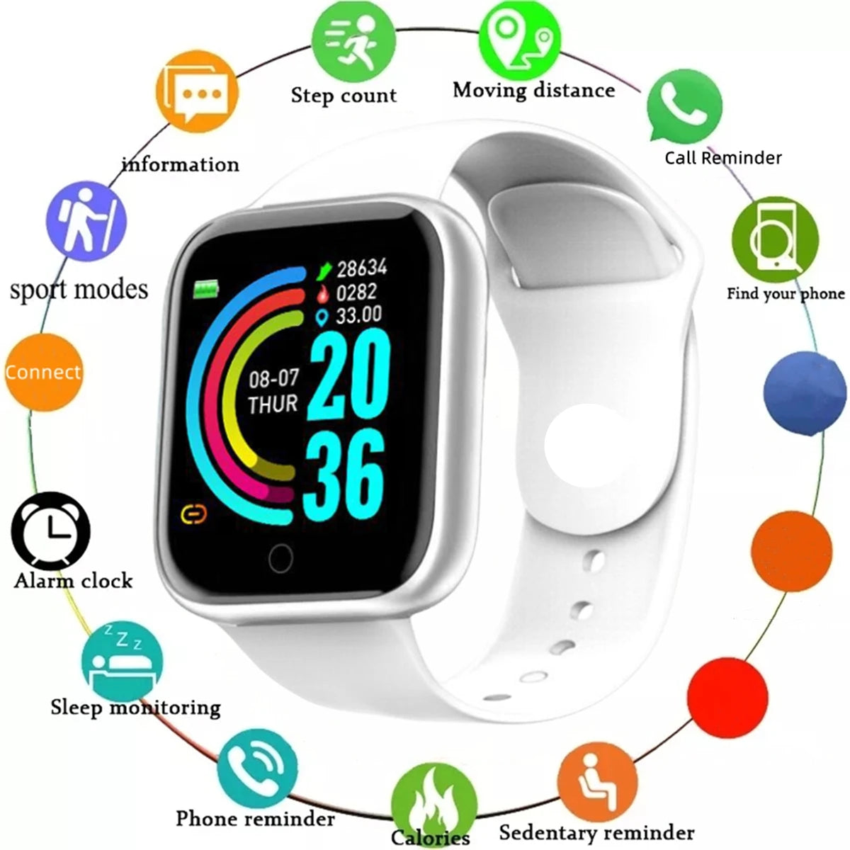 CHAONB 116Plus Smartwatch – Fitness, Heart Rate & Sleep Tracker