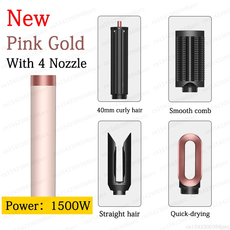 SenCiciMen X9 Multi Hair Styler Curling Iron Hair Hot Air Brush Curling Barrel Hair Dryer Salon Professional Curly Hair Styler Oasis Select New 4 in 1 Pink Gold China Mainland UK