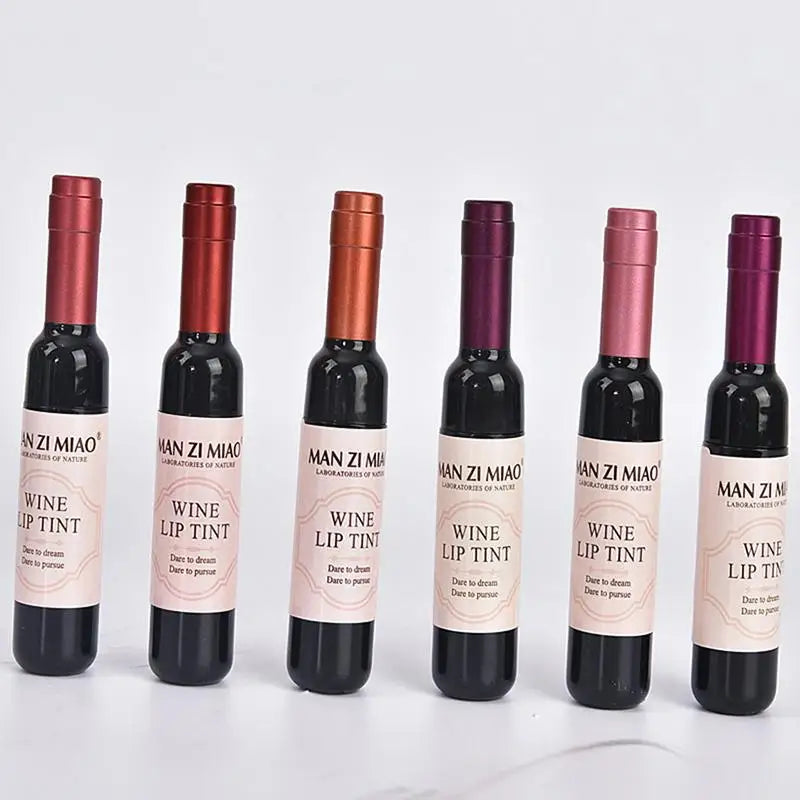 2023 Lipstick Lipgloss Waterproof Long Lasting Lovely Tint Wine Bottle Shape Lip For Women Makeup Gloss Red Sexy Cosmetic Oasis Select