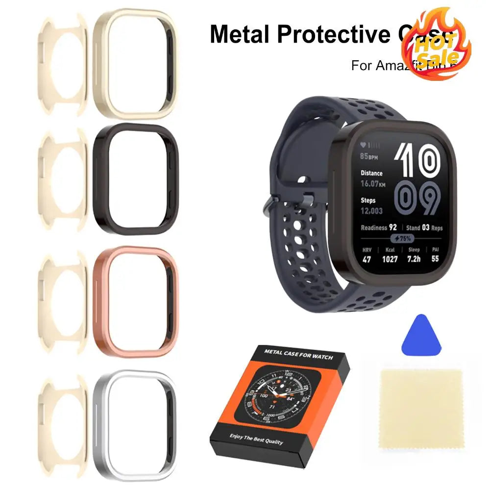 For Amazfit Bip 6 Metal Protective Case Anti-Scratch Smartwatch Thin Cover Detachable Watch Protect Shell Watch Accessories Oasis Select