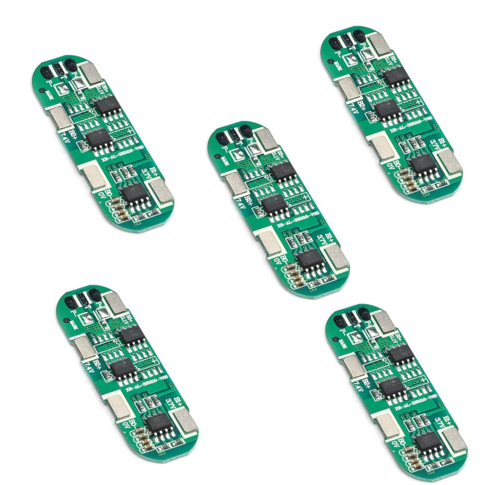 BMS 3S 5A 11.1V 12.6V 18650 Li-ion Lithium Battery Protection Board with the Same Port For Power Bank/Electric Oasis Select 5pcs