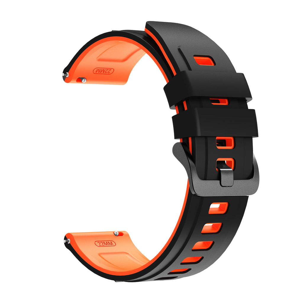 22mm Silicone Watch Band for Garmin 955 945 965 Instinct 1 2 Silicone Watch Band Oasis Select Black Orange 22mm
