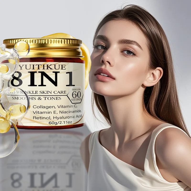 YUITIKUE 8-in-1 Face Cream – Collagen, Retinol & Niacinamide