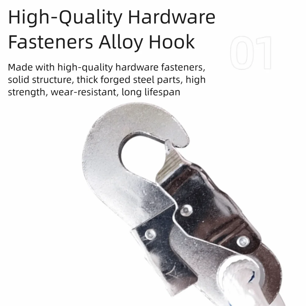 Professional Grade Outdoor Safety Belt Adjustable Quick-Connect Buckle Safety Rope Fall Prevention Rope Hook Rope Lock Set Oasis Select