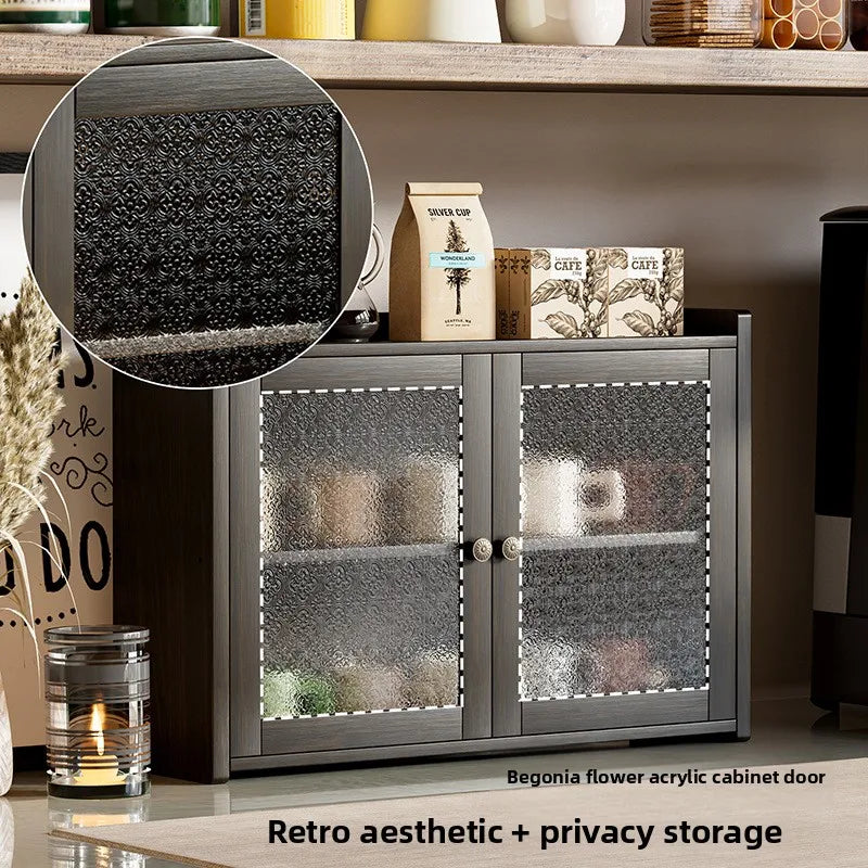 Desktop cup holder Shelf Dining table Cup storage rack Tea cup Coffee cup Tea set Storage cabinet Dust proof Table shelf Oasis Select