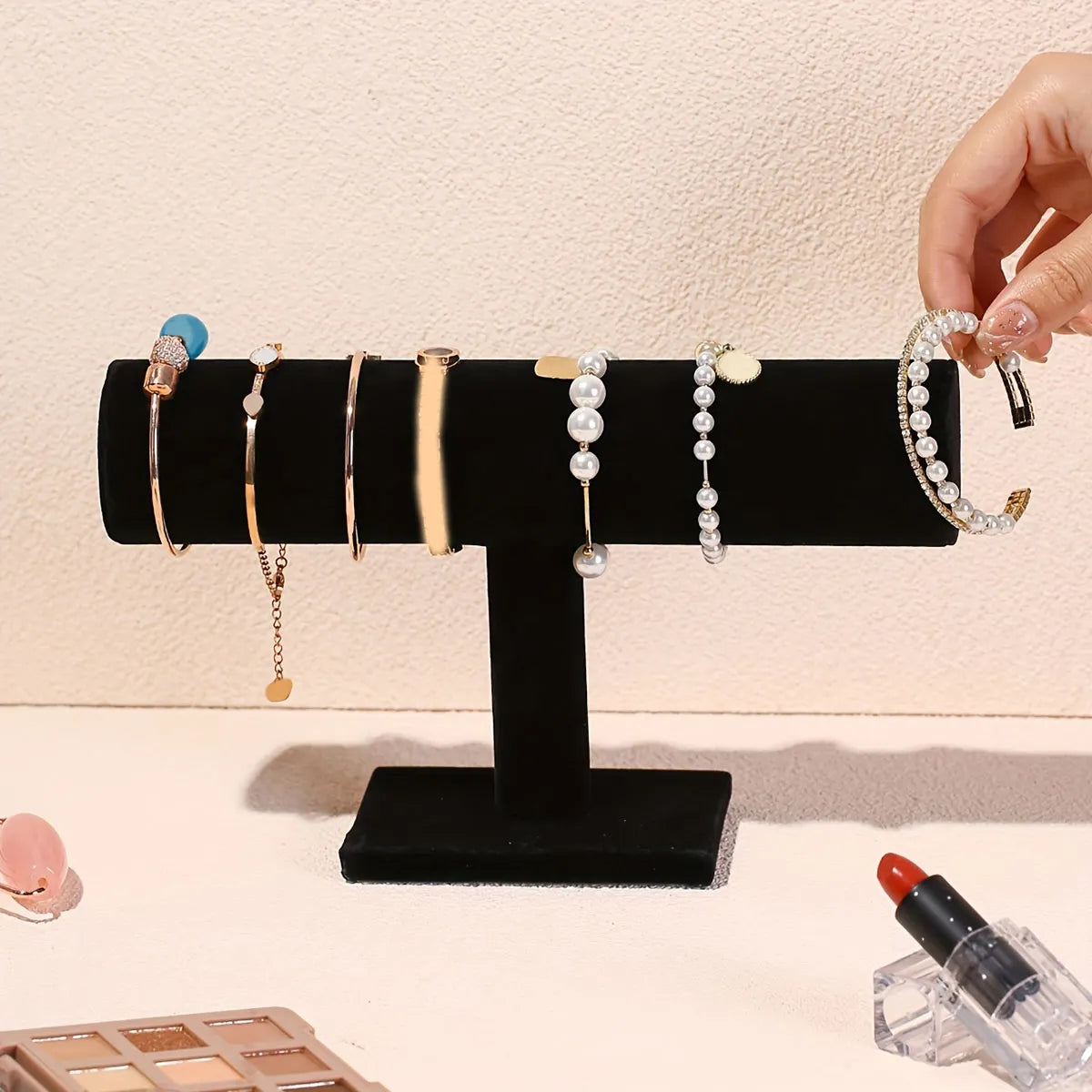 1pc T-shaped bracelet stand, bracelet and necklace display stand, watch storage stand, desktop vertical jewelry stand Oasis Select